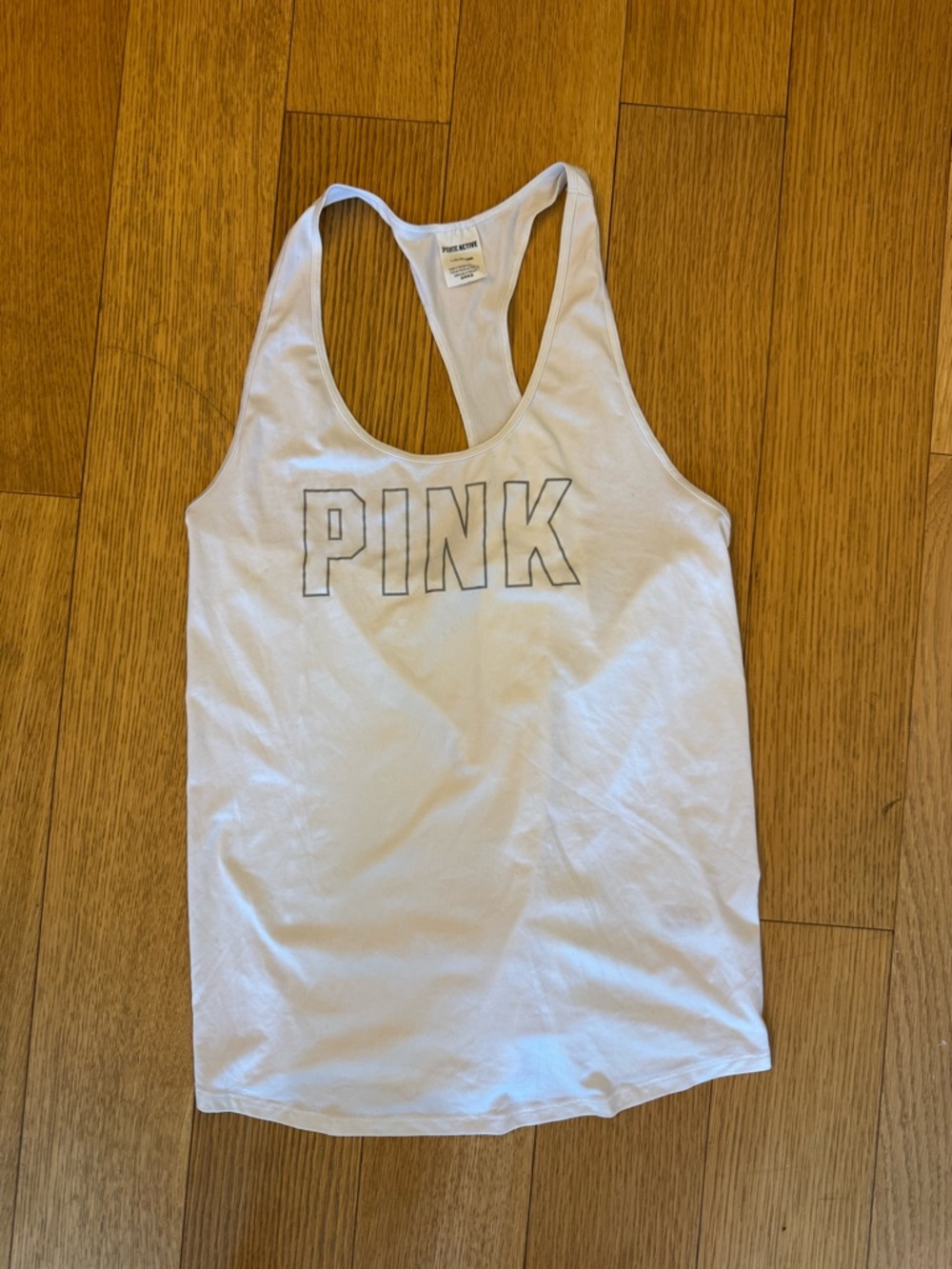 PINK Victoria's Secret White Racerback Active Tank